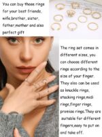 Anéis empilháveis ajustáveis minimalistas e boêmios: elegância diária com motivos celestiais, presente perfeito para ela - Imagem 6