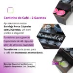 BOXFAN Porta Cápsulas 2 Gavetas em MDF: organiza 48 cápsulas e valoriza seu cantinho do café com elegância. - Imagem 5
