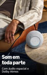 Amazon Echo Studio branco com som espacial imersivo e Dolby Atmos para áudio premium e casa inteligente integrada - Imagem 3
