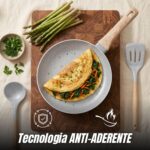 Jogo de Panelas Nivera 6 Peças Cinza com 4 Utensílios, antiaderente, fundo de indução e tampas de vidro. - Imagem 4