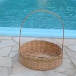 Cesta redonda de bambu artesanal para café da manhã e presentes, elegante, versátil e ideal para montar kits e cestas decorativas. - Imagem 6