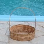 Cesta redonda de bambu artesanal para café da manhã e presentes, elegante, versátil e ideal para montar kits e cestas decorativas. - Imagem 9