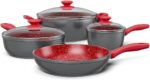 Conjunto de Panelas Philco Redstone PKT407 4 Peças: antiaderente cerâmico, fácil de limpar e compatível com todos os fogões. - Imagem 3