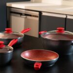 Conjunto de Panelas Philco Redstone PKT407 4 Peças: antiaderente cerâmico, fácil de limpar e compatível com todos os fogões. - Imagem 10