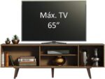 Rack Madesa Dubai para TV até 65 Polegadas: organização, espaço e estilo Rustic/Preto/Rustic para sua sala - Imagem 4