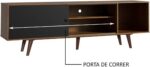 Rack Madesa Dubai para TV até 65 Polegadas: organização, espaço e estilo Rustic/Preto/Rustic para sua sala - Imagem 5