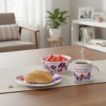 Kit Café da Manhã Mãe Florence: caneca, bowl e prato em cerâmica resistente para refeições práticas, charmosas e especiais. - Imagem 4