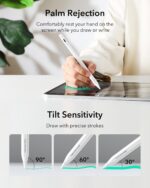 ESR Geo Digital iPad Pencil Findmy branco: precisão, atalhos fáceis e compatibilidade com iPad 2018-2025 - Imagem 7