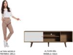 Rack Madesa Dubai para TV até 65 polegadas com pés: design moderno, resistente e ideal para sua sala. - Imagem 4