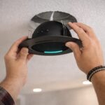 Sculpy Suporte para Alexa Echo Pop embutir no teto de gesso: instalação prática, discreta e som bem distribuído. - Imagem 3