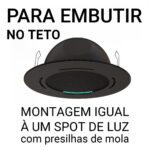 Sculpy Suporte para Alexa Echo Pop embutir no teto de gesso: instalação prática, discreta e som bem distribuído. - Imagem 4