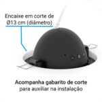Sculpy Suporte para Alexa Echo Pop embutir no teto de gesso: instalação prática, discreta e som bem distribuído. - Imagem 7