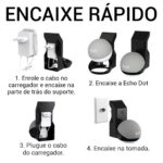 Suporte de Tomada Sculpy para Echo Dot 4: organiza, economiza espaço e preserva o som da Alexa na parede. - Imagem 5