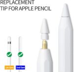 Ponta de substituição compatível com Apple Pencil 1ª/2ª geração, branca, kit com 4 unidades para uso imediato. - Imagem 3