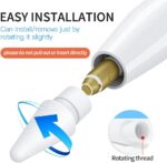 Ponta de substituição compatível com Apple Pencil 1ª/2ª geração, branca, kit com 4 unidades para uso imediato. - Imagem 4