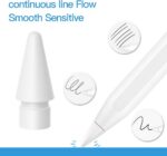 Ponta de substituição compatível com Apple Pencil 1ª/2ª geração, branca, kit com 4 unidades para uso imediato. - Imagem 7