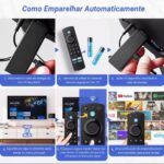 Controle Remoto Stick 4K com Alexa e Bluetooth: compatível com Fire TV Stick, Cube e outros modelos, prático e funcional. - Imagem 5