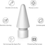 Pontas de substituição compatíveis com Apple Pencil, duráveis e precisas, pacote com 4 para compra prática e reposição ideal - Imagem 4
