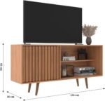 Rack para TV San Diego Freijó até 55 polegadas: moderno, funcional e ideal para sua sala. - Imagem 3