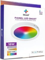 Painel LED inteligente EKAZA RGB 18W com dimmer, Wi-Fi/Bluetooth, 1500lm e compatível com Alexa e Google Assistente - Imagem 10