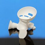 Suporte Mesa Robô Alexa Echo Dot 4 e 5 Branco: design divertido, decoração criativa e encaixe ideal para sua caixa de som. - Imagem 4