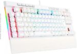 Redragon Magic Wand Pro RGB Branco: teclado óptico gamer ABNT2 com switch vermelho e alta precisão para jogos. - Imagem 4