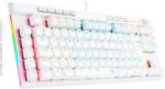Redragon Magic Wand Pro RGB Branco: teclado óptico gamer ABNT2 com switch vermelho e alta precisão para jogos. - Imagem 7