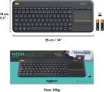 Teclado sem fio Logitech K400 Plus com touchpad e controle mídia para TV e PC, conforto e praticidade na compra - Imagem 3