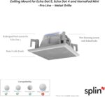 Suporte de teto Splin para Echo Dot 5/4 e HomePod Mini: acabamento em metal, fácil instalação e visual clean. - Imagem 6