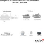Suporte de teto Splin para Echo Dot 5/4 e HomePod Mini: acabamento em metal, fácil instalação e visual clean. - Imagem 11