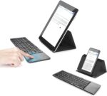 Teclado sem fio BT dobrável portátil com touchpad, leve e prático para Windows, Android e iOS em cinza - Imagem 5