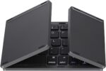 Teclado sem fio BT dobrável portátil com touchpad, leve e prático para Windows, Android e iOS em cinza - Imagem 7
