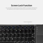 Teclado sem fio BT dobrável portátil com touchpad, leve e prático para Windows, Android e iOS em cinza - Imagem 9