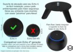 Suporte de Mesa para Alexa Echo 4 Premium PEKO: fixação segura, estável e elegante para sua bancada. - Imagem 7