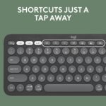 Logitech Pebble Keys 2 K380s: teclado Bluetooth sem fio portátil com teclas programáveis para múltiplos dispositivos. - Imagem 4