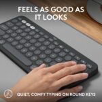 Logitech Pebble Keys 2 K380s: teclado Bluetooth sem fio portátil com teclas programáveis para múltiplos dispositivos. - Imagem 5