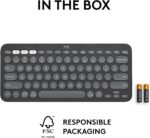 Logitech Pebble Keys 2 K380s: teclado Bluetooth sem fio portátil com teclas programáveis para múltiplos dispositivos. - Imagem 9