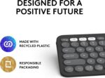 Logitech Pebble Keys 2 K380s: teclado Bluetooth sem fio portátil com teclas programáveis para múltiplos dispositivos. - Imagem 10