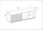 Rack Suspenso Multiverso para TV até 55” com porta ripada, design elegante e funcional para sua sala. - Imagem 3