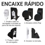 Sculpy Suporte de Tomada para Alexa Echo Pop: organização, encaixe perfeito e instalação fácil na parede. - Imagem 6