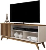 Rack Retrô Malbec para TV até 55” com 3 nichos e porta, ideal para organizar sua sala com estilo e praticidade - Imagem 3