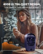 Aquecedor portátil 1000W com aquecimento rápido e proteção contra superaquecimento para escritório e quarto - Imagem 6