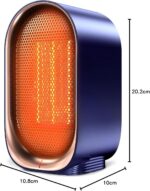 Aquecedor portátil 1000W com aquecimento rápido e proteção contra superaquecimento para escritório e quarto - Imagem 7