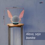 Splin Suporte Stand Mesa para Alexa Echo Dot 5 rosa: design elegante, encaixe seguro e toque decorativo exclusivo para seu ambiente. - Imagem 4