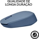 Mouse sem fio Logitech M170: conforto ambidestro, conexão USB e 12 meses de bateria para compra prática e eficiente. - Imagem 5