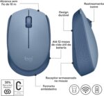 Mouse sem fio Logitech M170: conforto ambidestro, conexão USB e 12 meses de bateria para compra prática e eficiente. - Imagem 7