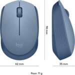 Mouse sem fio Logitech M170: conforto ambidestro, conexão USB e 12 meses de bateria para compra prática e eficiente. - Imagem 8