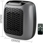 Aquecedor Portátil 110V 800W com Controle Remoto: calor rápido, compacto e prático para quarto e casa. - Imagem 8