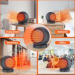 Coolfor Aquecedor de Ambiente PTC Portátil: aquecimento rápido, silencioso e seguro para casa, quarto e escritório - Imagem 7