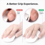 Ascrono Mouse Grip para Apple Magic Mouse 2: conforto ergonómico, aderência segura e controlo preciso em branco. - Imagem 3